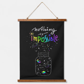 Jar of Dreams: Rainbow Wood Topped Wall Tapestry