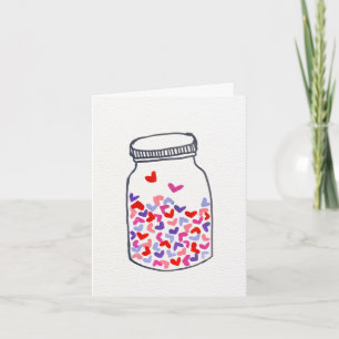 Jar of Hearts Valentine's Day Card