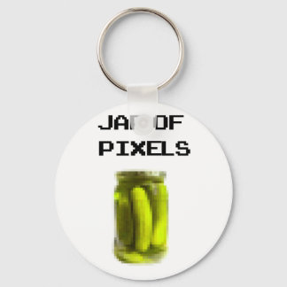 Jar of pixels key ring