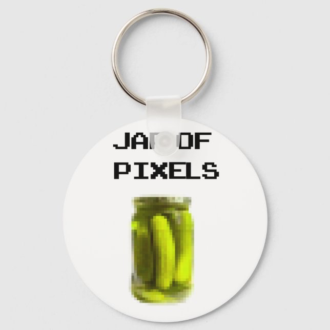 Jar of pixels key ring (Front)