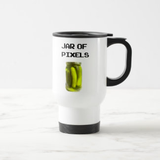 Jar of pixels travel mug