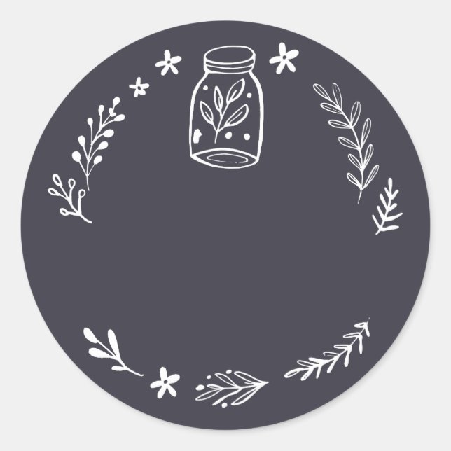 Jar / Spice Blank Sticker Label (Front)