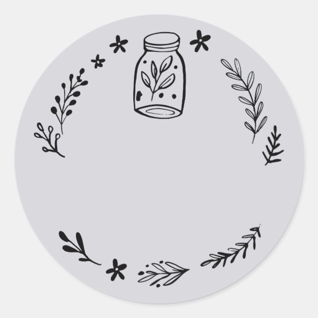 Jar / Spice Blank Sticker Label (Front)