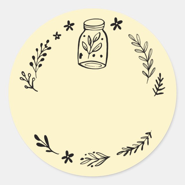 Jar / Spice Blank Sticker Label (Front)