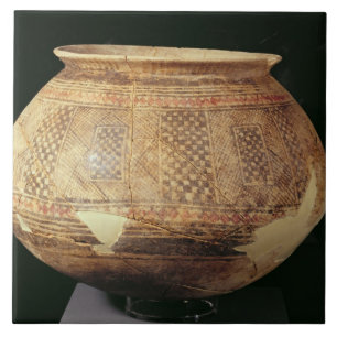 Jar with geometric decoration in the Halaf style, Tile