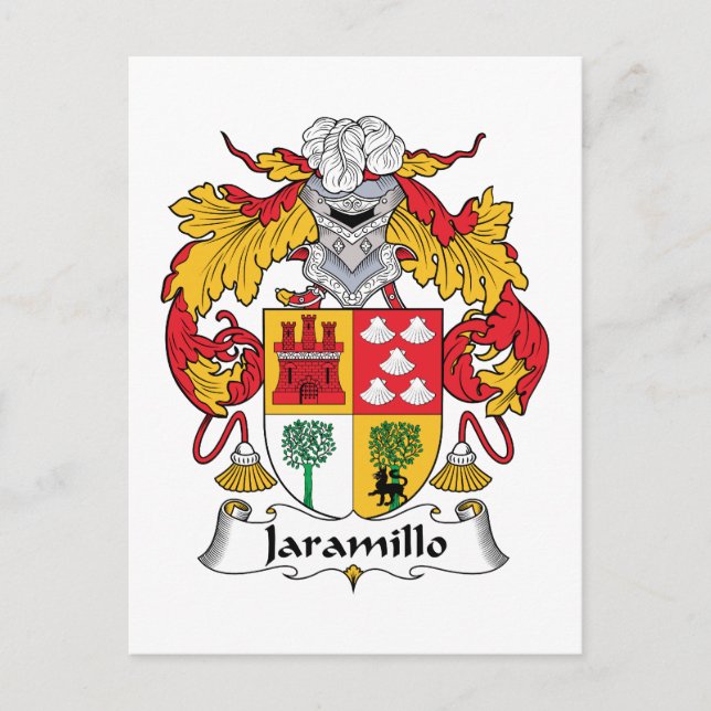 Jaramillo Family Crest Postcard (Front)