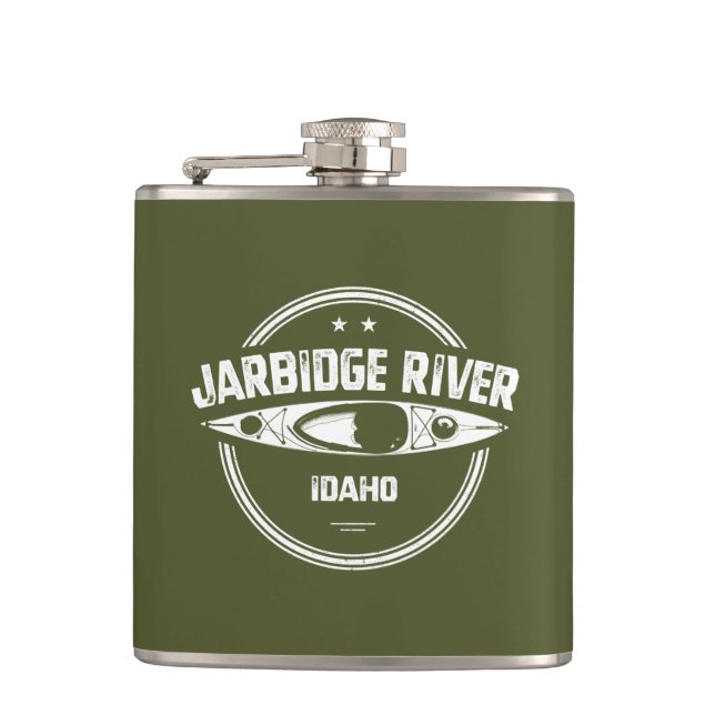 Jarbidge River Idaho Kayaking Hip Flask (Front)