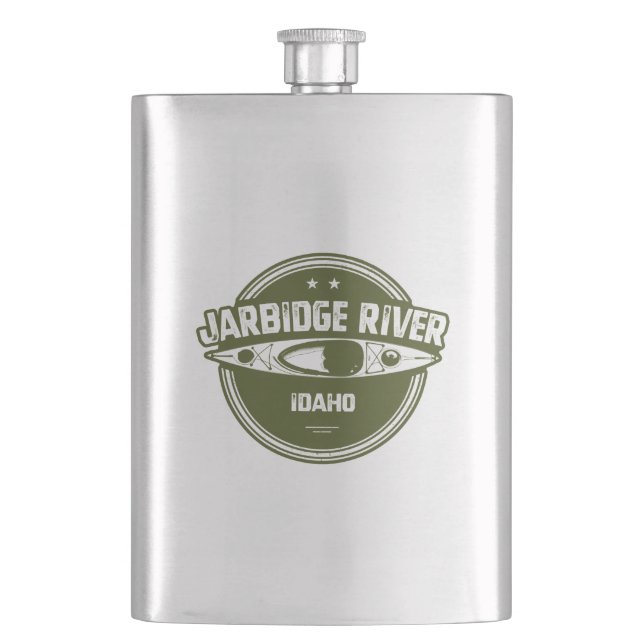 Jarbidge River Idaho Kayaking Hip Flask (Front)