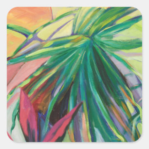 Jardin Abstracto I Square Sticker