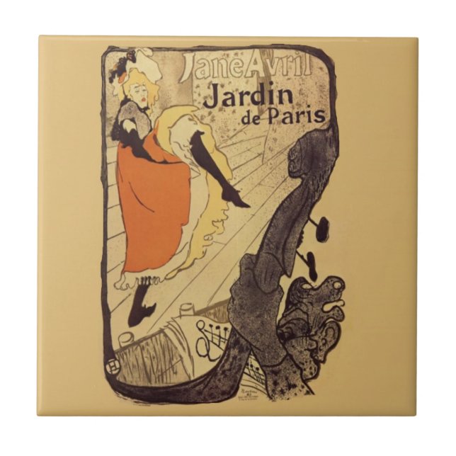 Jardin de Paris - Toulouse-Lautrec Tile (Front)