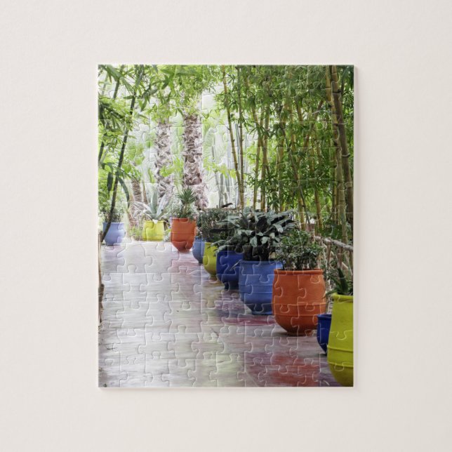 Jardin Majorelle, Majorelle Garden, now a public Jigsaw Puzzle (Vertical)