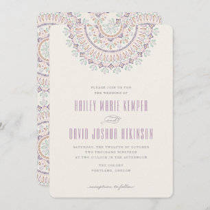 Jardin Mandala Wedding Invitation - Orchid