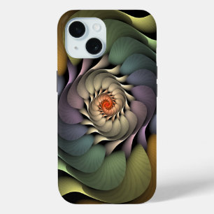 Jardinere Colourful Abstract Floral Spiral iPhone 15 Case