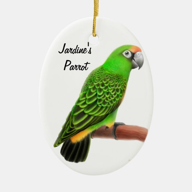 Jardines Parrot Customisable Holiday Ornament (Front)