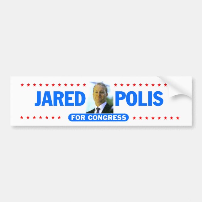 Jared Polis Bumper Sticker (Front)