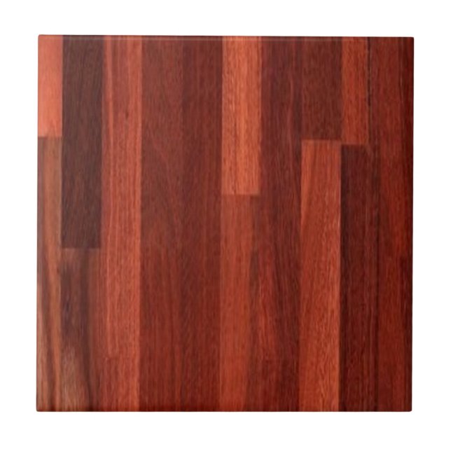 Jarrah Dark Reddish Wood Floor Tile (Front)