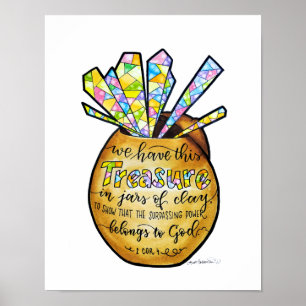 Jars of Clay - Treasure - 2 Cor 4 - Watercolor Art Poster