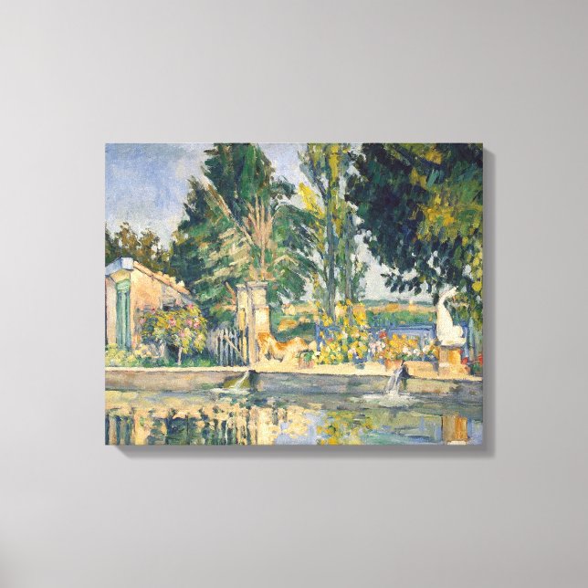 Jas de Bouffan The Pond - Paul Cezanne - c1876 Canvas Print (Front)