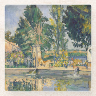 Jas de Bouffan The Pond - Paul Cezanne - c1876 Glass Coaster
