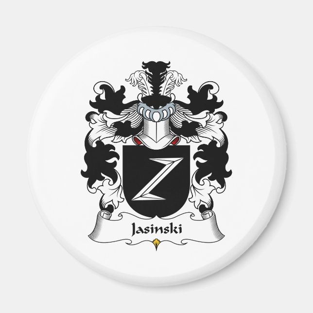 Jasinski Family Crest Magnet (Front)