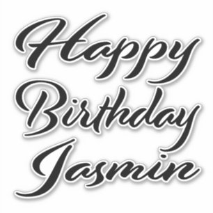 Jasmin Name Vorname black Sticker Geburtstag