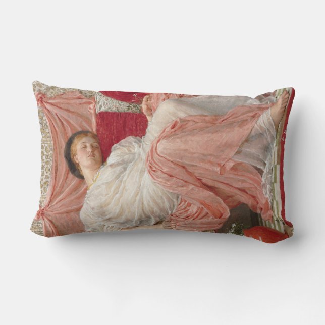 Jasmine (Beautiful Young Sleeping Woman) Lumbar Cushion (Back)