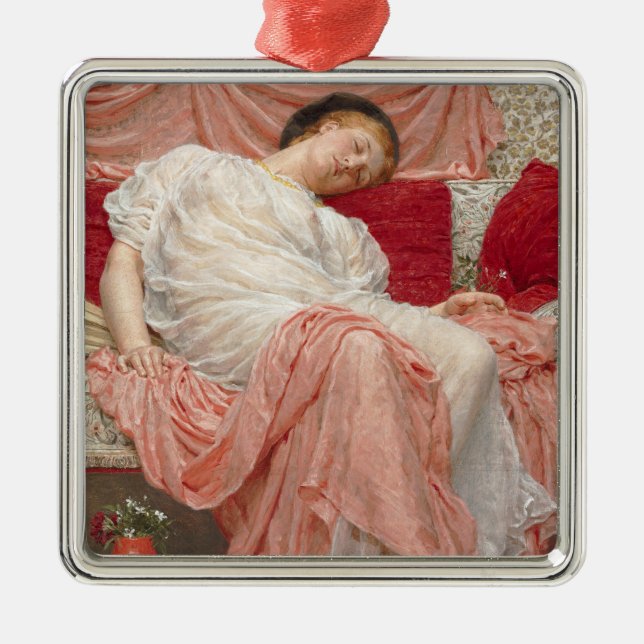 Jasmine (Beautiful Young Sleeping Woman) Metal Tree Decoration (Front)