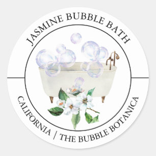 Jasmine Bubble Bath label