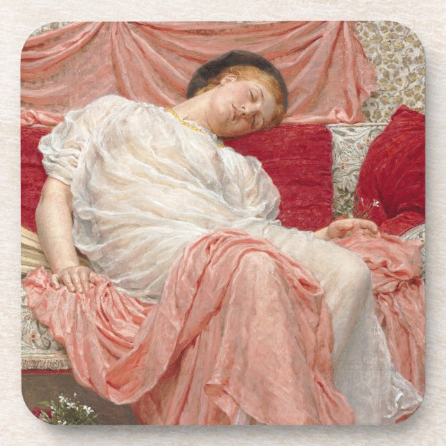 Jasmine by Albert Joseph Moore, Victorian Fine Art Coaster (Front)