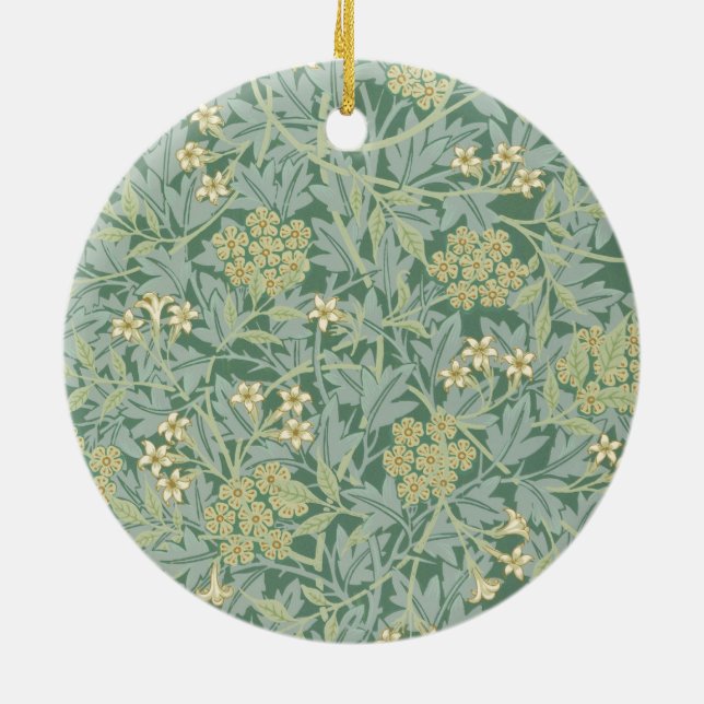 Jasmine (by William Morris) Ceramic Tree Decoration (Back)