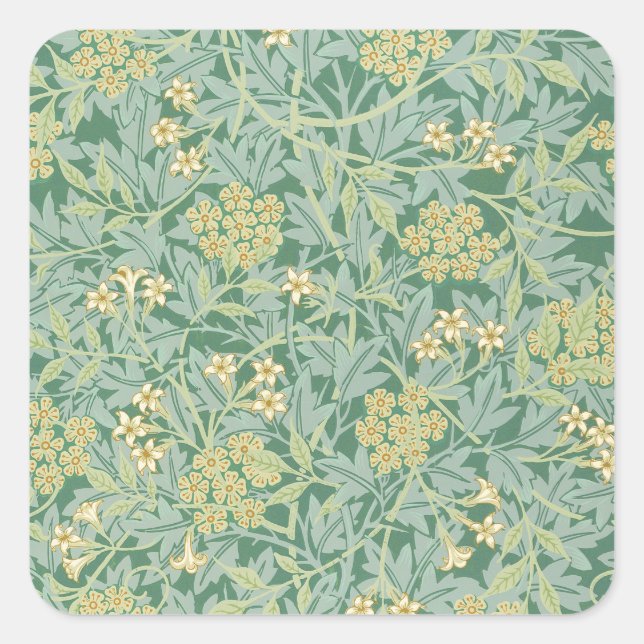 Jasmine by William Morris Square Sticker (Front)