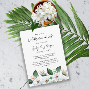 Jasmine Celebration of Life Funeral Invitation