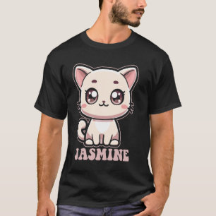 Jasmine Cute Kitty Cat Design for Girls Name Jasmi T-Shirt