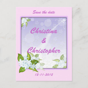 Jasmine Flowers Customisable Gifts Announcement Postcard