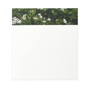 Jasmine Flowers Tropical Floral Botanical Notepad