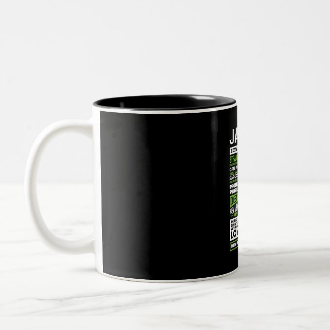 Jasmine Girl Name Definition Two-Tone Coffee Mug (Left)