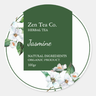 Jasmine Herbal Tea Business Label