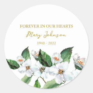 Jasmine Memorial Funeral Classic Round Sticker