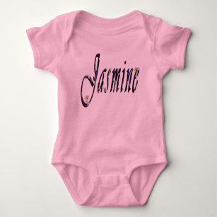 Jasmine, Name, Logo, Babys Pink Tutu Bodysuit