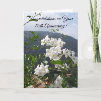Jasmine Personalised 70th Wedding Anniversary Card