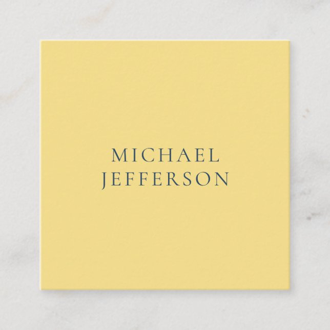 Jasmine & Slate Grey Minimalist Plain Modern Name Enclosure Card (Front)
