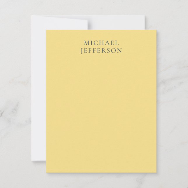 Jasmine & Slate Grey Minimalist Plain Modern Name RSVP Card (Front)