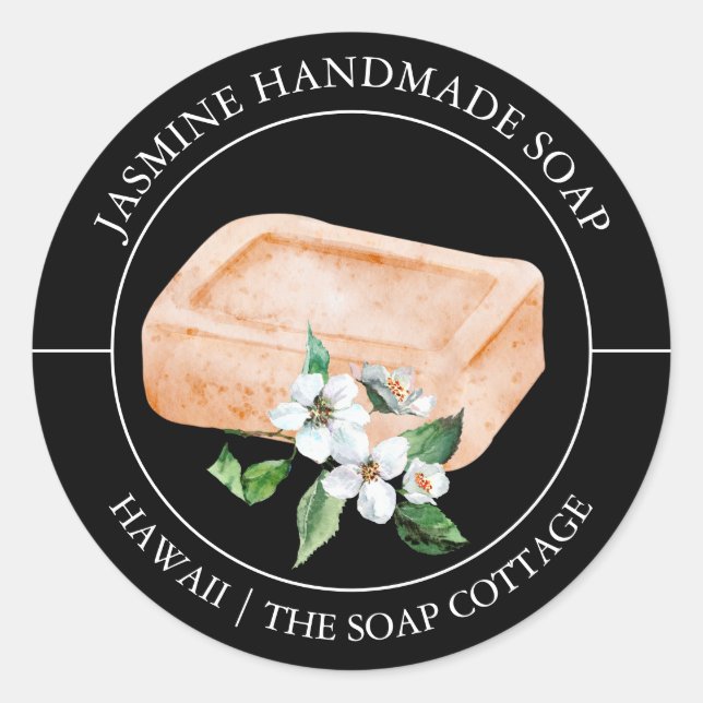 Jasmine Soap label (Front)