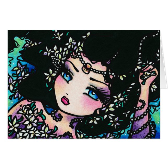 Jasmine Spring Flower Fantasy Mermaid Girl (Front Horizontal)