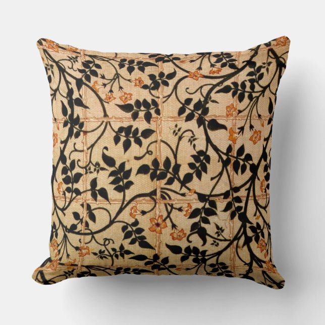 Jasmine trail curtain design, 1868-70 (printed cot cushion (Front)