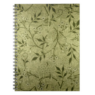 'Jasmine' wallpaper design, 1872 Spiral Notebook