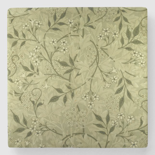 'Jasmine' wallpaper design, 1872 Stone Coaster (Front)