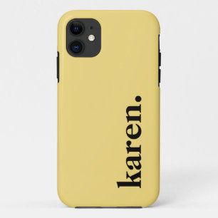 Jasmine Yellow Solid Colour Elegant Name  Case-Mate iPhone Case
