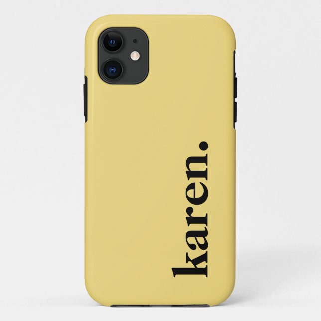 Jasmine Yellow Solid Colour Elegant Name  Case-Mate iPhone Case (Back)