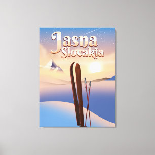 Jasna, Slovakia Ski poster. Canvas Print
